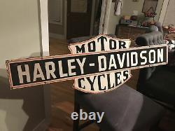 Les Grands Cycles D'origine Harley Moteur Double Face Porcelain Signe