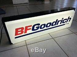 Lighted Dealer Bf Goodrich Red Sign Bleu Double Face Hanging Signe 12x36x6