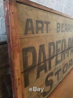 Magasin De Peinture Et De Papier Double Face Antique American Trade Sign