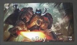 Mtg Tapis De Jeu Grimlock Chef Dinobot Double Face Transformateurs Signe Jacobson