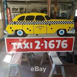 New Vintage Taxi Double Face Néon 72w X 42h Néons Vie Warr