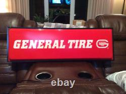 Nouveau dans sa boîte Original Vtg Dealer General Tires Panneau lumineux recto-verso 37x12
