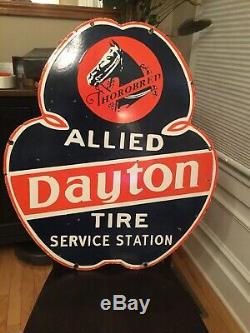 Old Dayton Tire Double Face Porcelain Signe