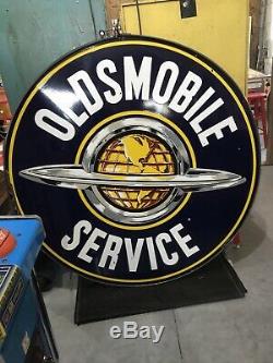 Oldsmobile Service 60 Enseigne En Porcelaine À Double Face Dsp