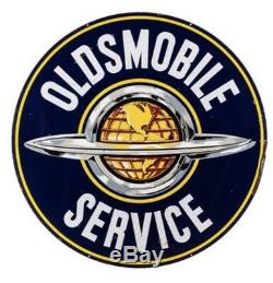 Oldsmobile Service 60 Enseigne En Porcelaine À Double Face Dsp