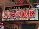 Ouf! Vintage Liquor Double Côté Neon Signer Antique Patina Pub Bar Mancave Tavern