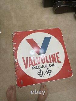 Panneau Double Face d'Huile Moteur Valvoline Original Vintage 30 Donasco Cov, KY