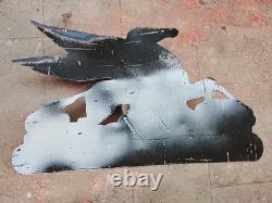 Panneau Émail Mobil Lubrifiants en Porcelaine 36x24 Pouces Double Face