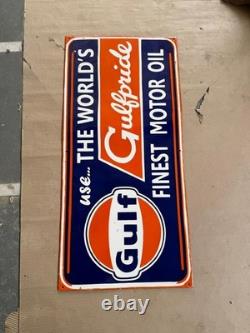 Panneau Émaillé en Porcelaine Guif 42x20 Pouces Double Face