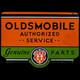 Panneau Émaillé En Porcelaine Oldsmobile 42x24 Pouces Double Face