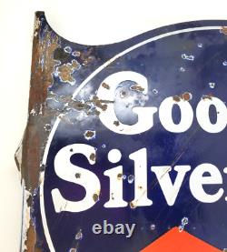 Panneau Flasque Bonnes Richesses Silvertowns Vintage Double Face Diamants Porcelaine Bleue