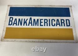 Panneau Métallique Double Face Americard Vintage
