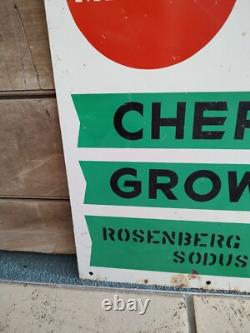 Panneau Métallique Double Face Vtg Great Lakes Cherry Grower, Rosenberg Bros. Sodus MI