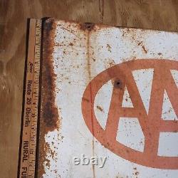 Panneau Publicitaire En Métal À Double Face De Réparation Automobile Approuvé Vintage Aaa Vgc