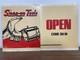 Panneau Rare Double-face Ouvert/fermé Glissant Des Outils Snap-on Vintage Des Années 1950