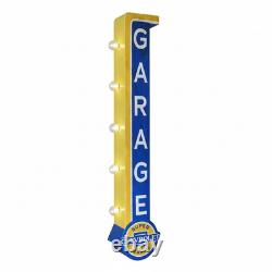 Panneau Rétro Vintage Antic à Double Face Chevrolet Garage 40 avec Ampoules LED Marquee