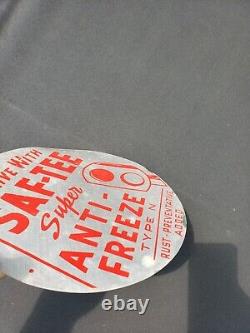 Panneau Saf-Tee Super Antigel. Original vintage. Double face