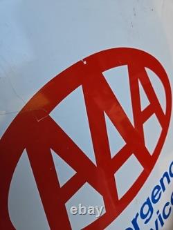 Panneau Vintage AAA des Années 1970, Panneau de Service d'Urgence AAA, Panneau Double Face