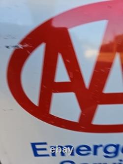 Panneau Vintage AAA des Années 1970, Panneau de Service d'Urgence AAA, Panneau Double Face