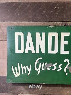 Panneau Vintage Dande Feeds recto verso 28 x 12