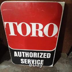 Panneau Vintage Toro à Double Face avec Flasque (Service Autorisé)