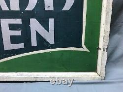 Panneau Vintage en bois double face de 24x42 pouces 'Havre touristique' Ancien Camp Vert 1343-23B