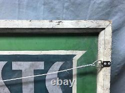 Panneau Vintage en bois double face de 24x42 pouces 'Havre touristique' Ancien Camp Vert 1343-23B
