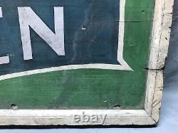 Panneau Vintage en bois double face de 24x42 pouces 'Havre touristique' Ancien Camp Vert 1343-23B