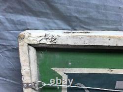Panneau Vintage en bois double face de 24x42 pouces 'Havre touristique' Ancien Camp Vert 1343-23B