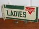 Panneau &agrave; Bride Double Face Vintage Pour Toilettes Femmes Conoco