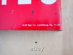 Panneau à double face en métal Willard Batteries original de 1955, 20 x 14, A-M Sign Co
