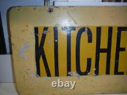 Panneau ancien/vintage peint à la main cuisines kitchenette double face 29 x 11 3/4