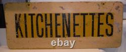 Panneau ancien/vintage peint à la main cuisines kitchenette double face 29 x 11 3/4