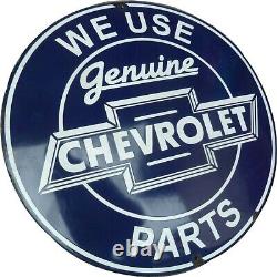 Panneau d'émail Chevrolet en porcelaine 30x30 pouces double face
