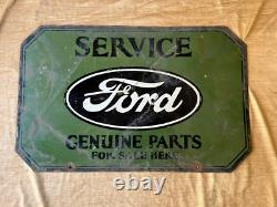 Panneau d'émail Porcelaine Ford Taille 28x18 pouces Double face