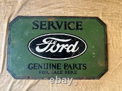 Panneau d'émail Porcelaine Ford Taille 28x18 pouces Double face