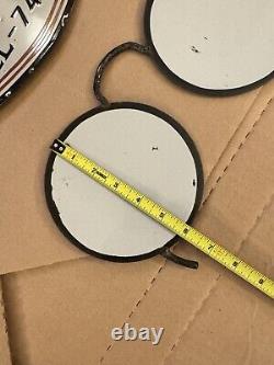 Panneau de Lunettes de Magasin Optique Vintage Deux Pièces Rare Porcelaine Double Face