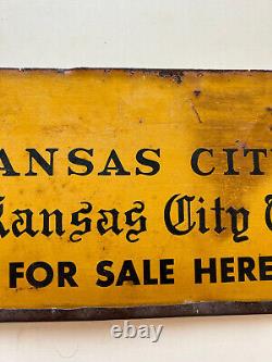 Panneau de journal RARE Vintage The Kansas City Star & panneau DOUBLE-SIDED KEEP OUT