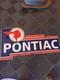 Panneau De Pièces De Concessionnaire à Double Face Pontiac Antique Avec Tête Indienne