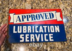 Panneau de service de lubrification original approuvé DS double face pour station-service d'huile aux États-Unis.