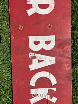 Panneau de signalisation en bois double face original Burma Shave