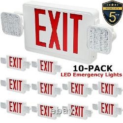 Panneau de sortie de secours à LED double face, lot de 10, deux lumières LED, batterie de secours
