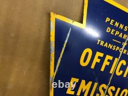 Panneau de station d'inspection des émissions officielle de Pennsylvanie (double face)