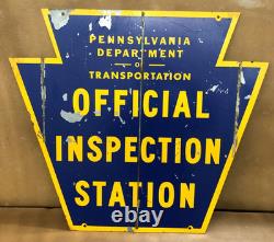 Panneau de station d'inspection officielle de Pennsylvanie (double face)