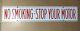 Panneau De Station-service En Porcelaine Recto-verso Original "no Smoking Stop Your Motor"