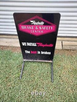 Panneau double face Vintage Raybestos Brake Safety Center de 36 x 24 de Stout Sign Co.