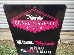Panneau double face Vintage Raybestos Brake Safety Center de 36 x 24 de Stout Sign Co.