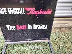 Panneau double face Vintage Raybestos Brake Safety Center de 36 x 24 de Stout Sign Co.