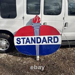 Panneau double face en plastique lourd de 56 pouces pour torche de station-service standard