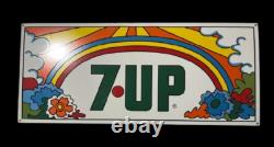 Panneau émaillé 7up en porcelaine 42x20 pouces double face
